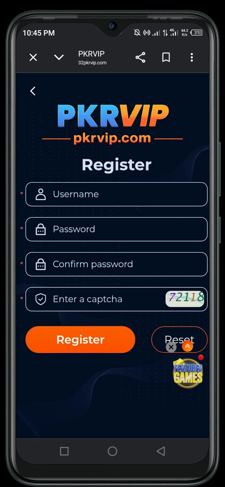pkrvip register